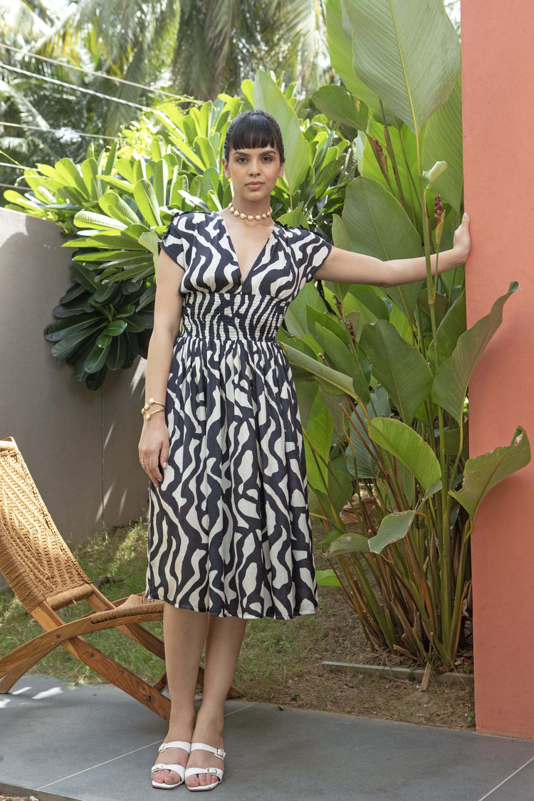 Blissful- Calf Length Dress