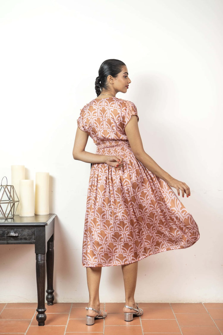 Poetic- Calf Length Dress