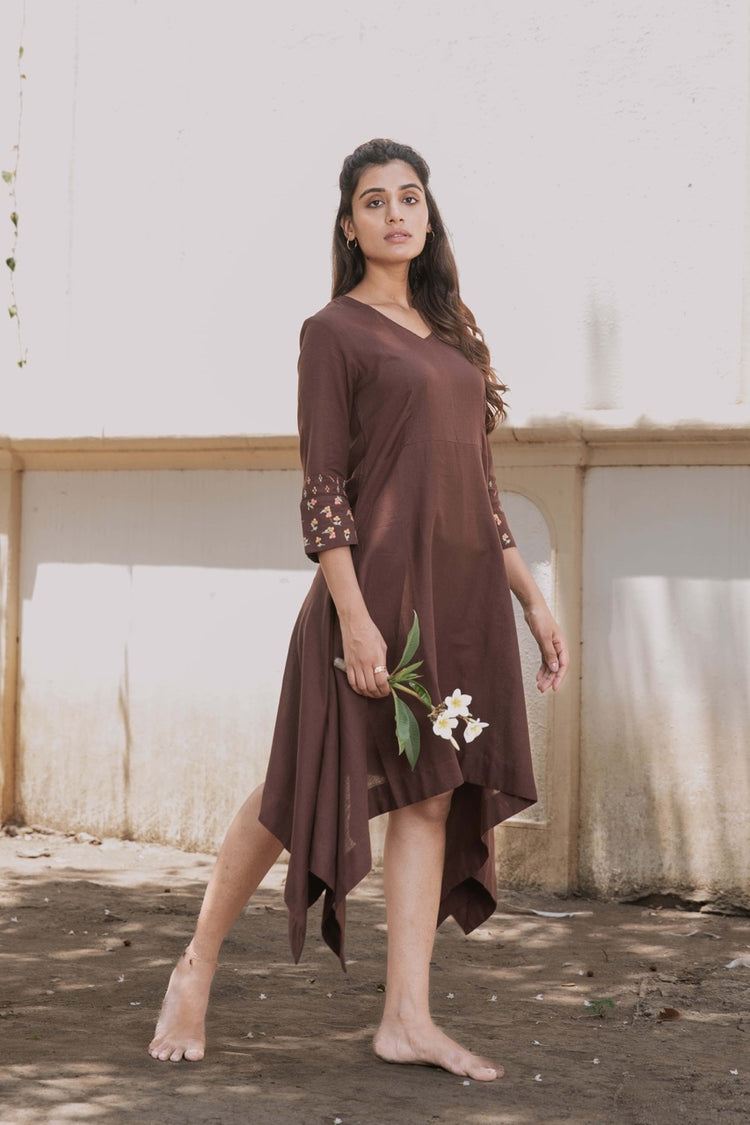 Cinnamon Fern - Asymmetrical Dress