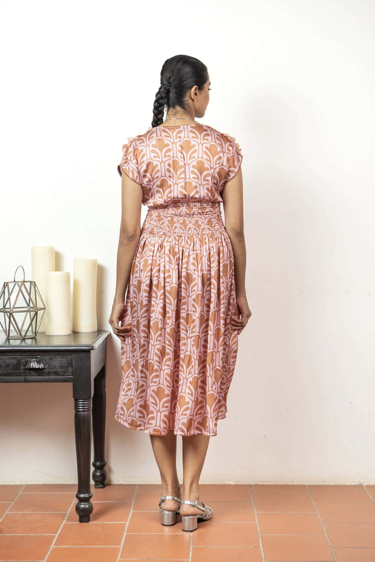 Poetic- Calf Length Dress