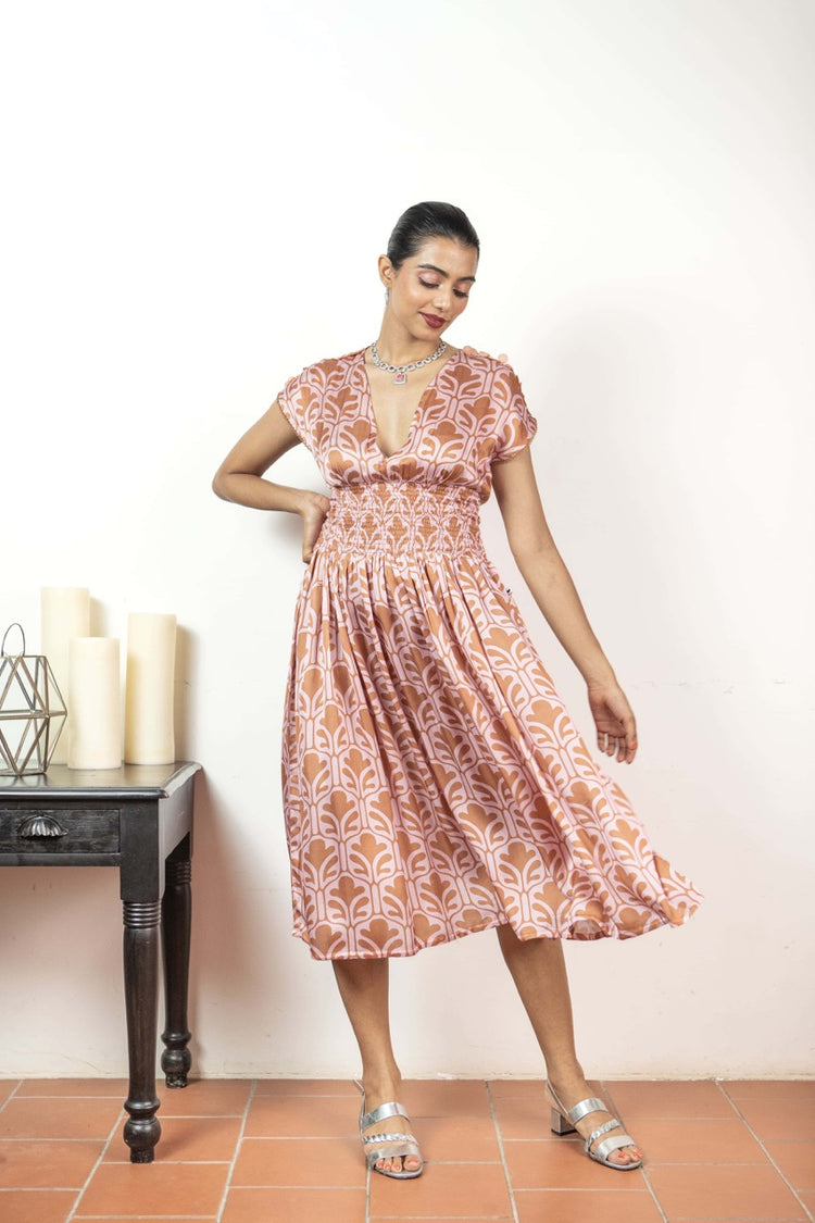 Poetic- Calf Length Dress